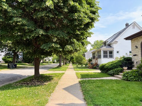 Standard broom finish concrete sidewalk